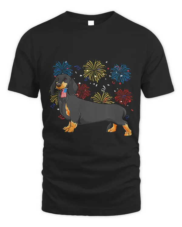 Wiener Cute Lover Weiner Dog Mom Dad Kids Patriotic 274 Dachshund Doxie