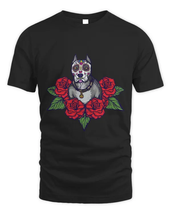 Bully Dia de los muertos Sugar Skull Pitbull Calavera Men Women Pitbull Dog