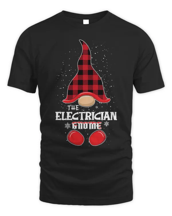 Electrician Gnome Buffalo Plaid Matching Christmas