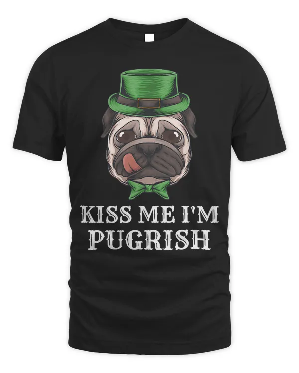 Pug Lover St Patricks Day Lucky Kiss Me St Patricks Pattys 267 Pugs Dog