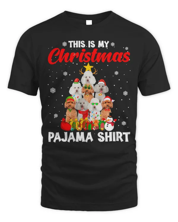 Poodles This Is My Christmas Pajama Poodle Dog Xmas Tree 121 Poodle dog