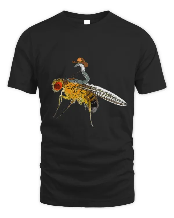C. Elegans Riding Drosophila Fly Model Organism Rodeo Funny