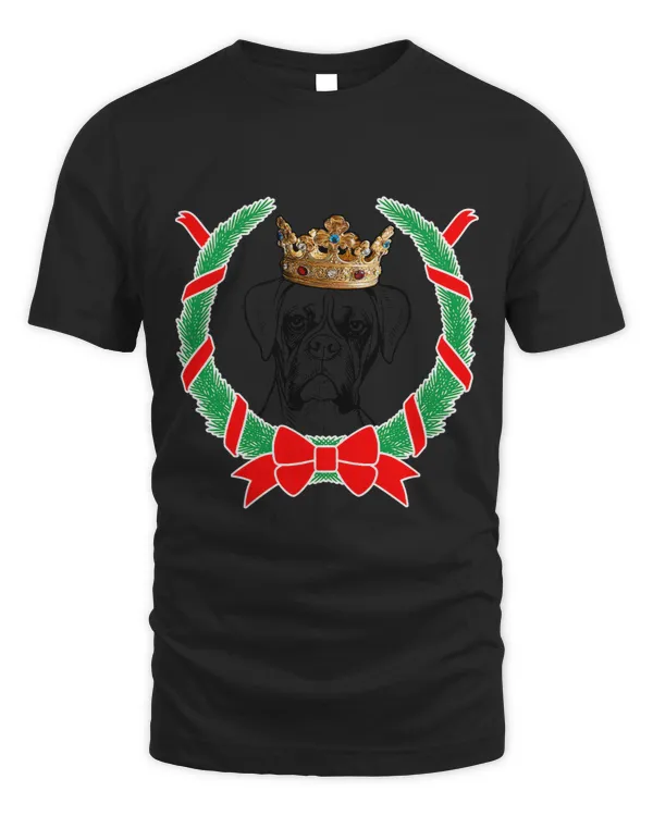 Boxer Wearing Crown Christmas Dog Boxers Dog