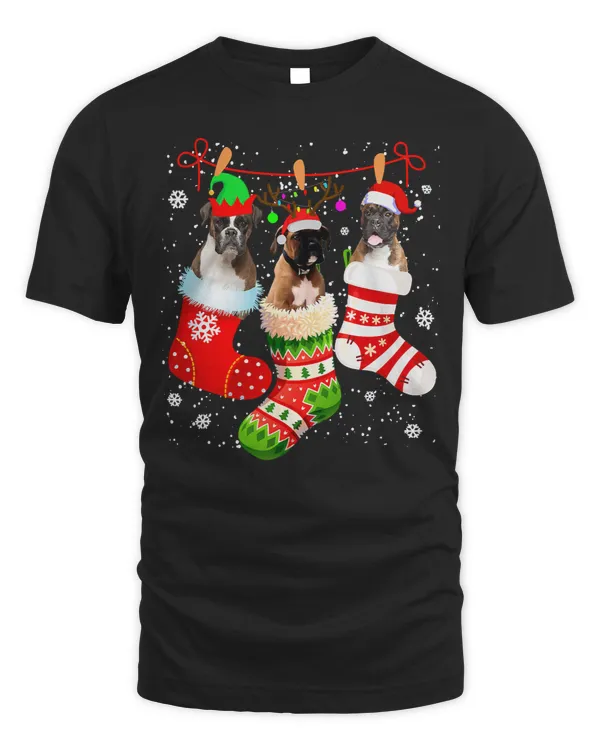 Boxer Boxer Christmas Socks Funny Xmas Pajama Pet Puppy 163 Boxers Dog