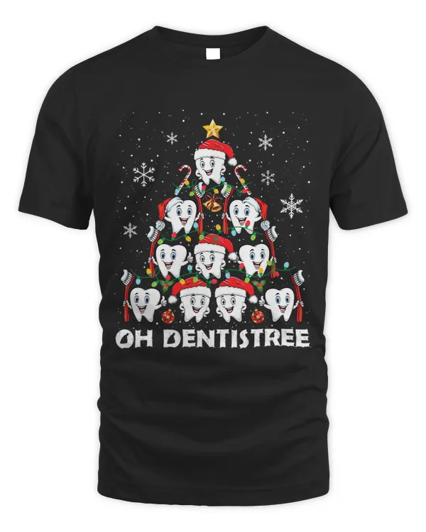 Oh Dentistree Christmas Tree Funny Xmas Dentist Santa Hat