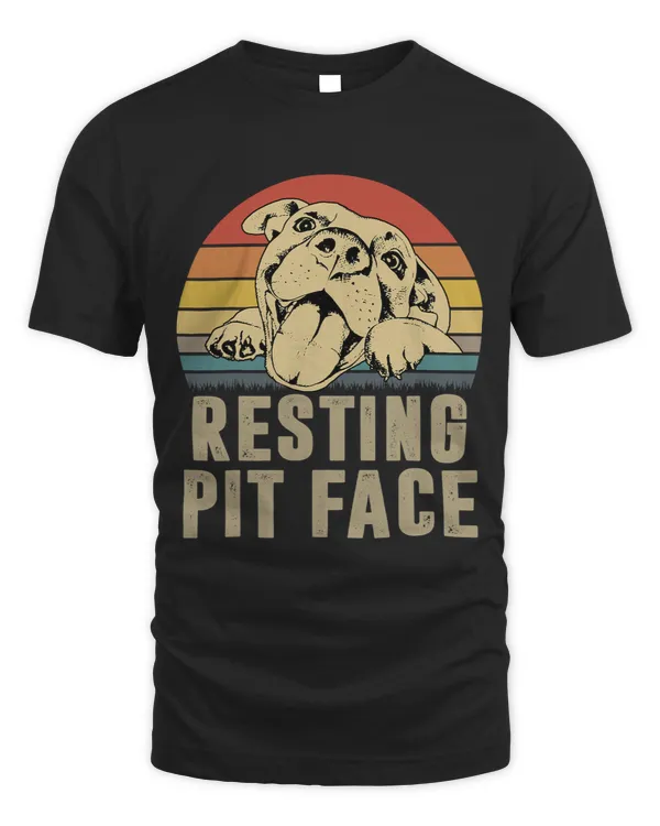 Bully Resting Pit Face Vintage Dog Lover Pitbull Retro Pitbull Dog