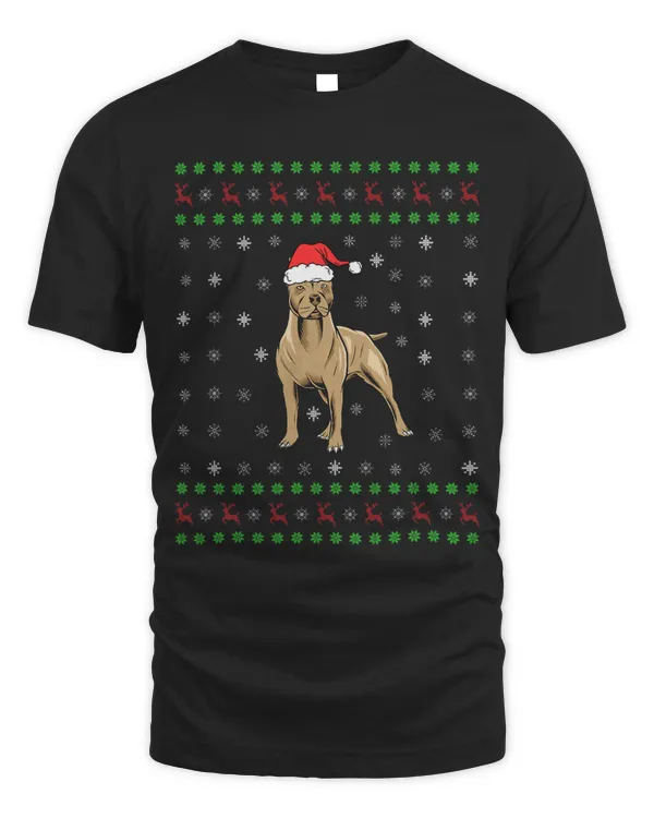 Bully Ugly Xmas Pitbull Dog Graphic Funny Ugly Sweater Christmas Pitbull Dog