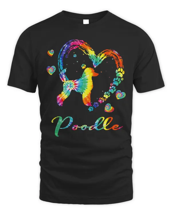 Poodles Tie Dye Rainbow Dog Lover 436 Poodle dog