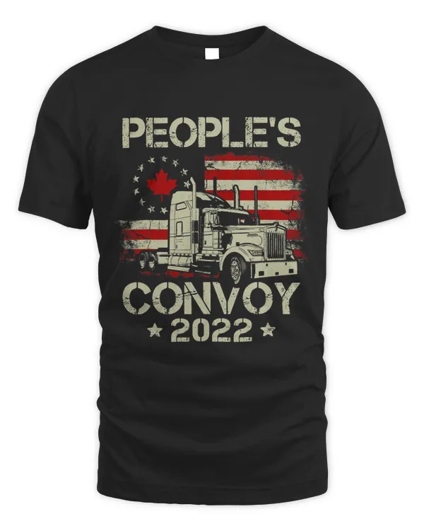 Mens The Peoples Convoy USA America Truckers Freedom Convoy