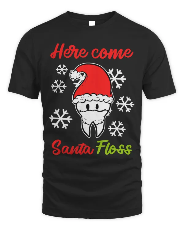 Cute Santa Floss Dentist Pediatric Dentistry Christmas Xmas