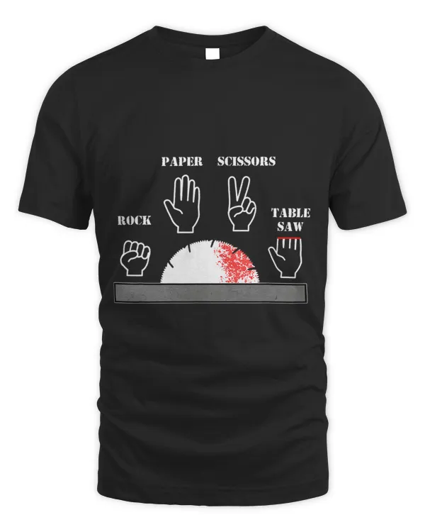 Funny Carpenter Joke Rock Paper Scissors Table Saw Cut Gag