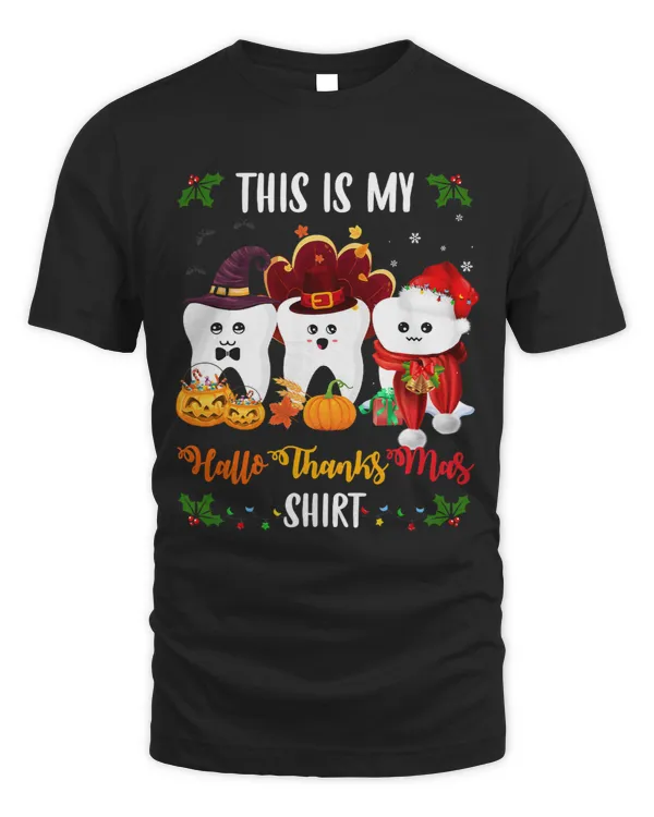 Cute Teeth This Is My HalloThanksMas Christmas costume Funny