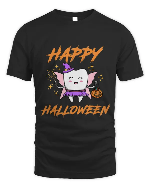 Cute Tooth Fairy Says Happy Halloween