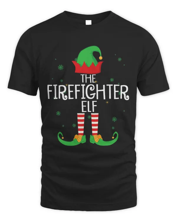 Funny The Firefighter Elf Matching Family Group Christmas