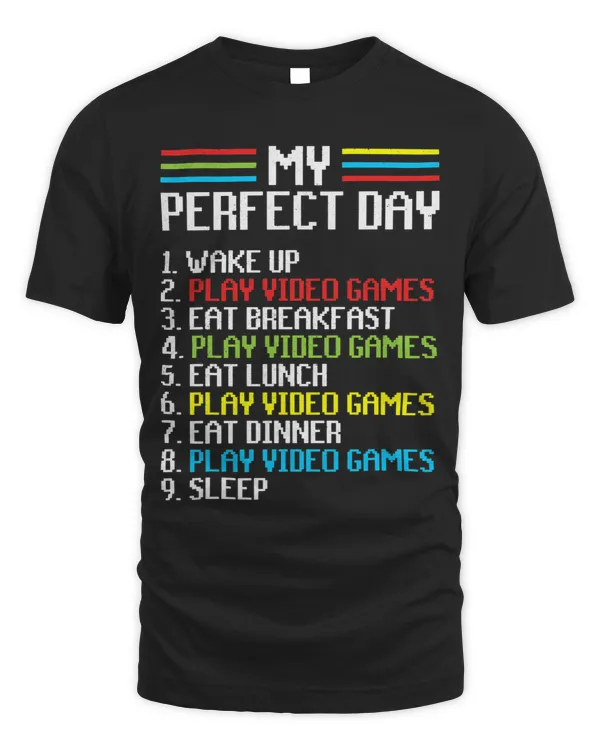 My Perfect Day Wake Up Play Video Games Eat Breakfast Gaming