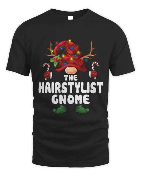 Hairstylist Gnome Wearing Christmas With Santa Hat Reindeer