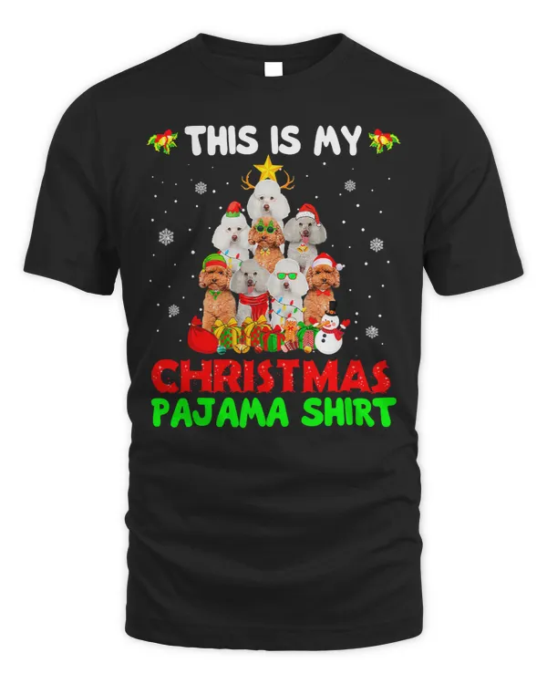 Poodles This Is My Christmas Pajama Poodle Dog Xmas Tree Dog Lovers 411 Poodle dog