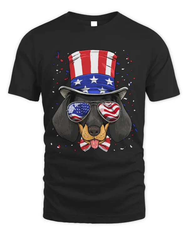 Wiener 4th of July Patriotic Dachshund American USA Flag Dog Lover 275 Dachshund Doxie