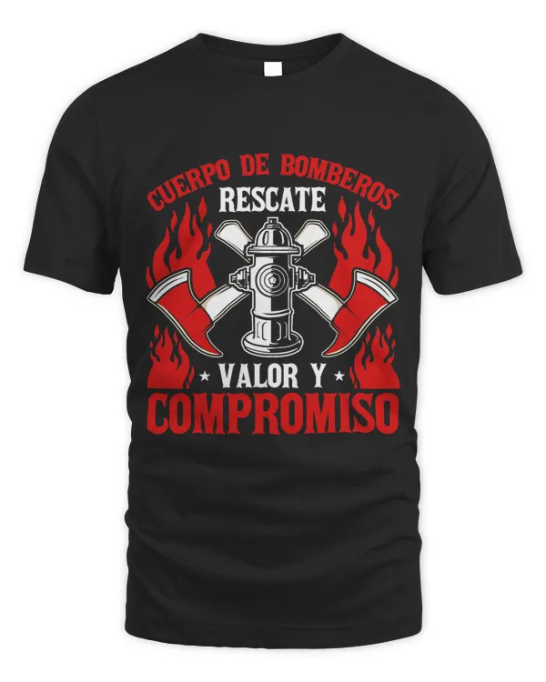 Mens Firefighter Fire Corps Rescue Courage and Engagement