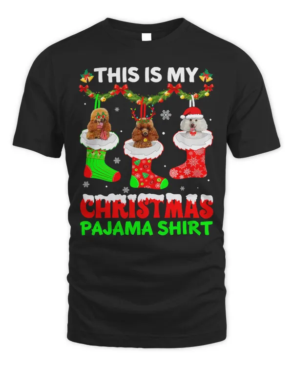 Poodles This Is My Christmas Pajama Poodle Dog Puppy Lover 120 Poodle dog