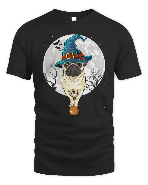Pug Lover Halloween Pug Witch Hat Funny Pug Lover 186 Pugs Dog