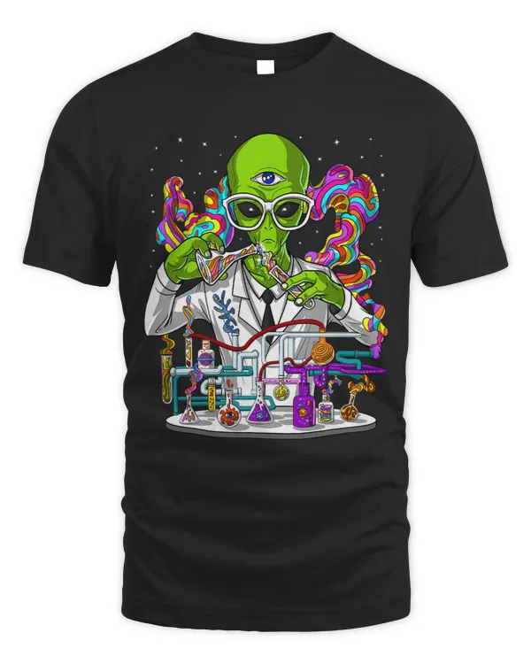 Space Alien Scientist Psychedelic Laboratory Science