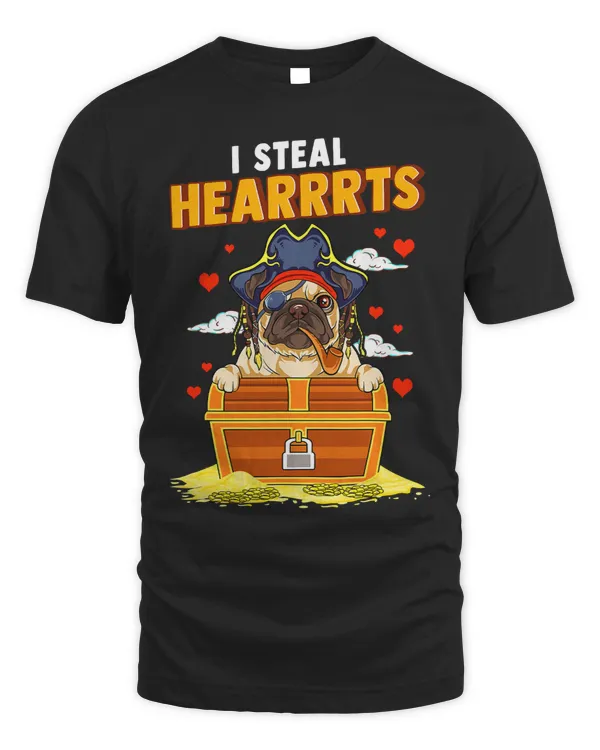 Pug Lover Fun Pirate Pug I Steal Hearts Costume Saying 157 Pugs Dog