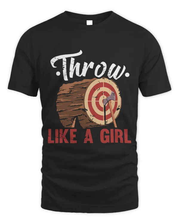 Throw Axe Like Girl Wood Bullseye Lumberjack Competitions