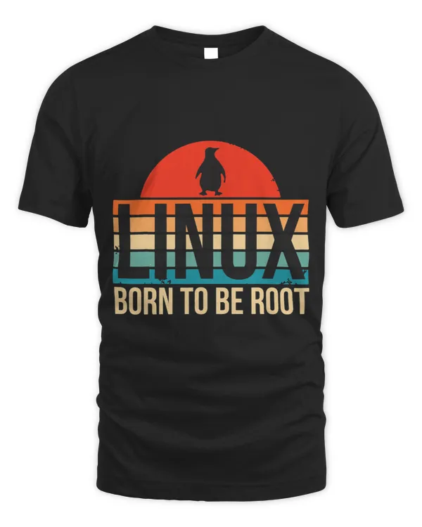 Linux Retro Born To Be Root Motto for Computer scientist
