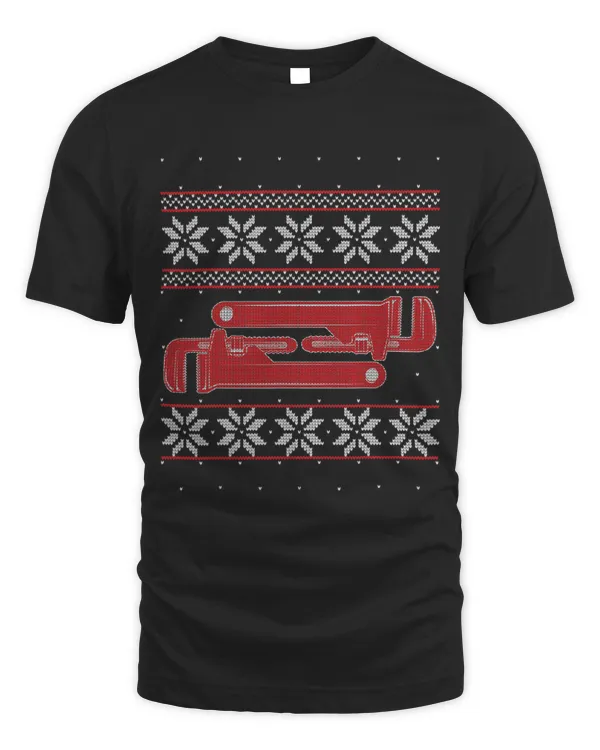 Plumbing Wrench Pipefitters Plumbers Matching Ugly Christmas 1
