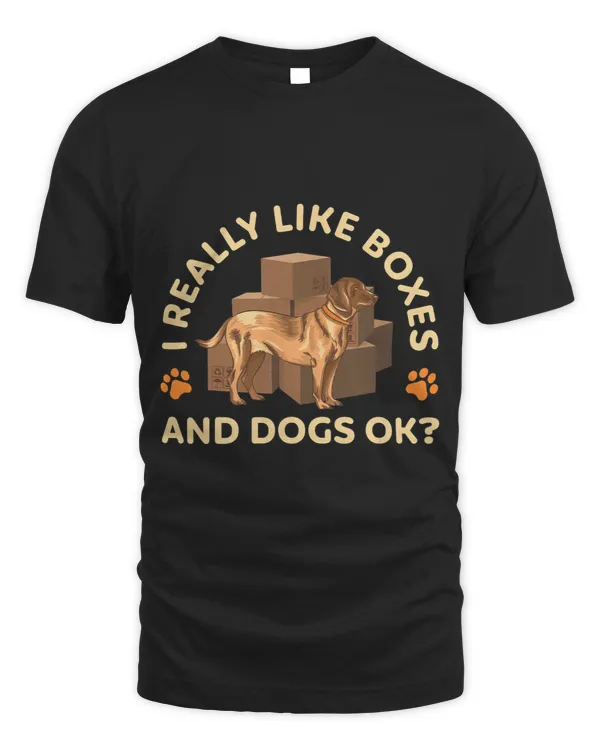 Mens I Really Like Boxes And Dogs Ok Funny Postal Worker