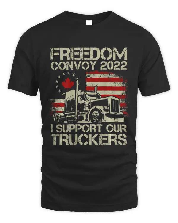 Mens I Support Our Truckers Freedom Convoy On Back