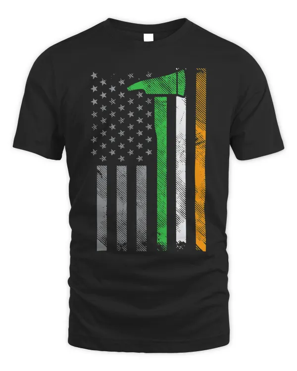 Irish American US Flag Firefighter Axe Fire St Patricks Day