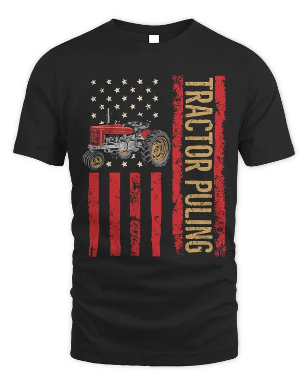 Tractor Pulling USA Flag 4th Of July Motorsport