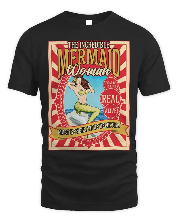 Vintage Mermaid Circus Freak Show Carnival Beautiful Siren