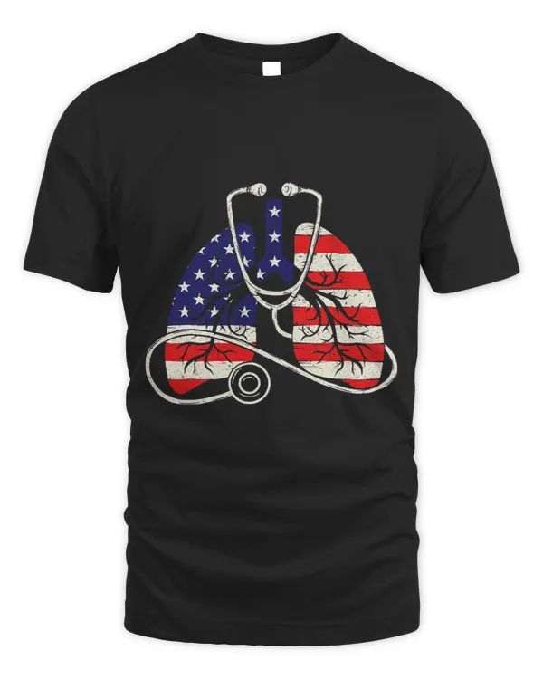 Patriotic Lungs American Flag Respiratory Therapist