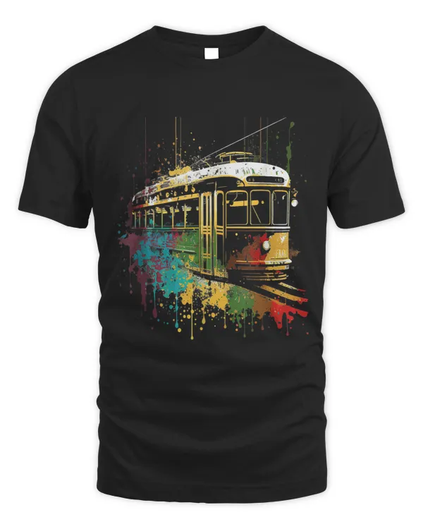 Streetcar Tramway Splash Art Streetcar Driver Tramway