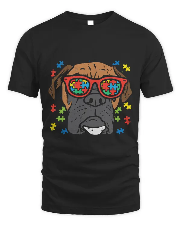 Boxer Face Puzzle Glasses Autism Awareness Dog Lover Owner Boxers Dog