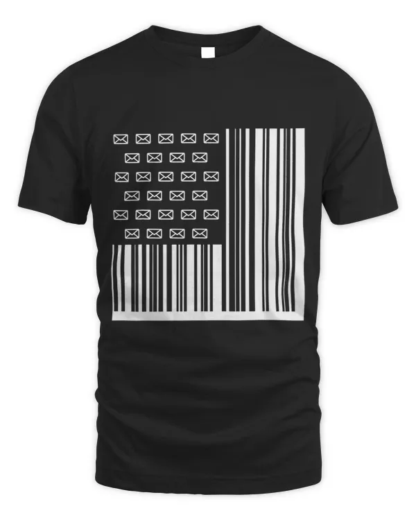Postal Worker Funny For Delivery Mailman Barcode USA