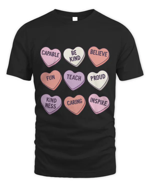Retro Teacher Valentines Day Positive Sayings Sweet Hearts 3