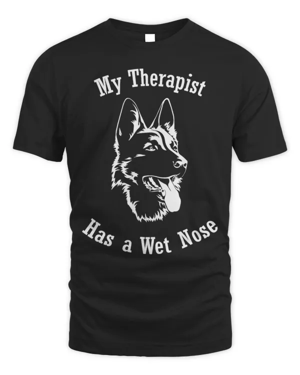 German Shepherd dog My Therapist has a Wet Nose