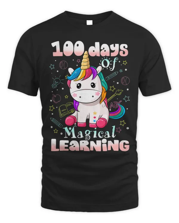 100 Days Magical Learning Cute Unicorn Student School Gift