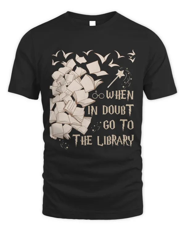 Funny Librarian Readers Gift When In Doubt Go To The Library