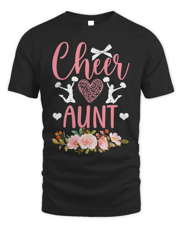 Cheer Aunt Flowers Cheerleading Auntie Cheerleader Aunt