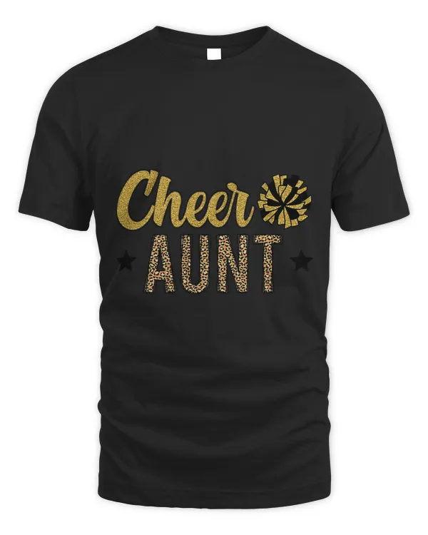 Cheer Aunt Leopard Cheerleading Auntie Cheerleader Aunt