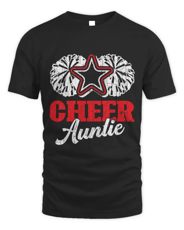 Cheer Auntie Funny Cheerleading Cheerleader Graphic