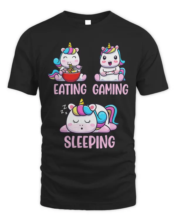 Eating Gaming Sleeping Unicorn Girls