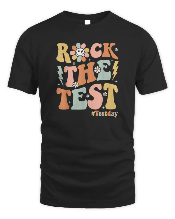 Rock The Test Testing Day Retro Motivational Teacher Student_1