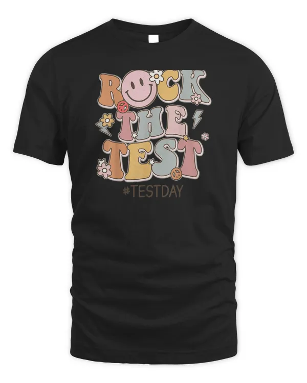 Rock The Test Testing Day Retro Motivational Teacher Student_3