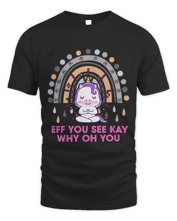 Eff You See Kay Why Oh You Unicorn Retro Vintage Rainbow